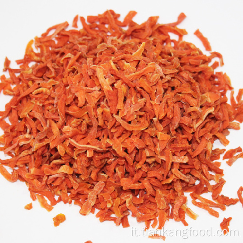 carota seccata disidratata e shredded